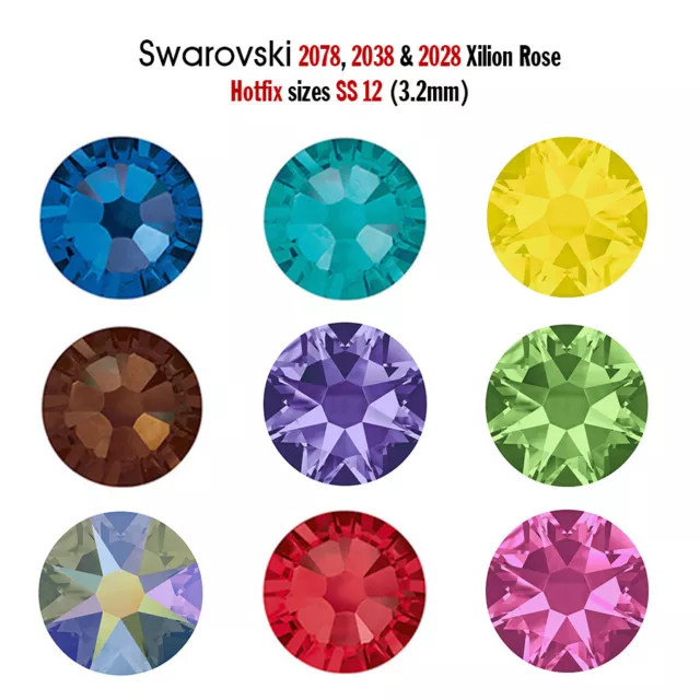 ss12 Swarovski 2078, 2038 & 2028 HOTFIX  FlatBack Crystal Rhinestones