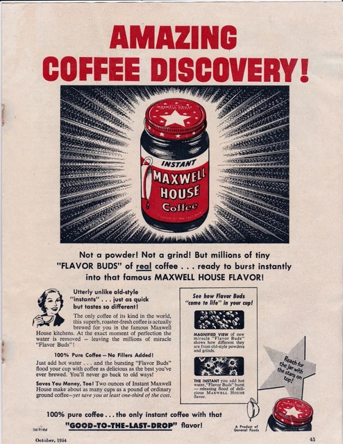 1954 Maxwell House Coffee Print Ad icszc12