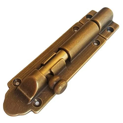 Runningfish Solid Cast Brass Barrel Bolt Antique Brass Door Slide Latch Lock ...