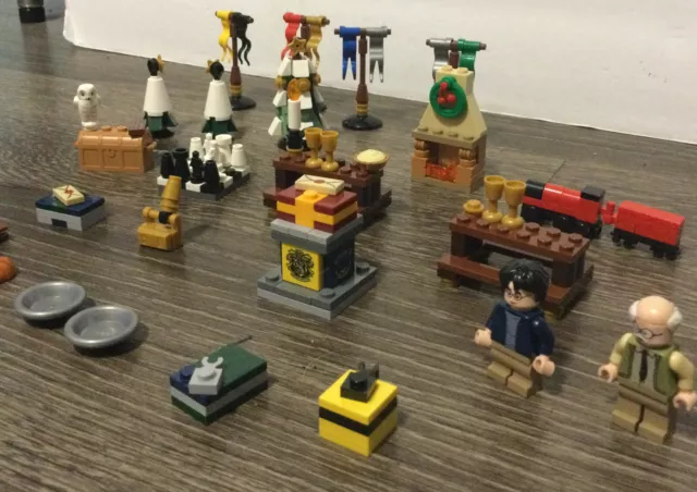 Lego Harry Potter Accessories Lot Advent Owl Chess Fireplace and More