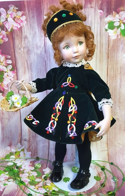Dianna Effner Original Porcelain Doll 15" and Additional Irish Outfits & Shoes