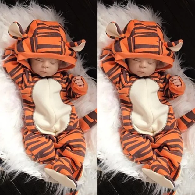 Tuta tutina con cappuccio con cappuccio neonato bambino bambina bambini tigre abiti