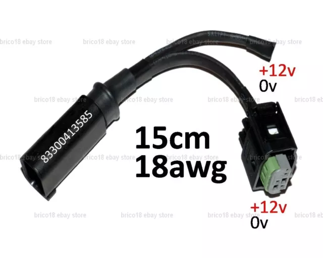 BMW Accessory Cable 83300413585 15cm/18awg/2p - R1200 R1250 GS RT RS S1000 XR F