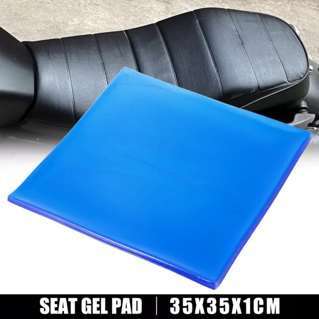 35x35x1cm Motorcycle Seat Gel Pad Shock Absorption Mat Comfortable Cushion Blue