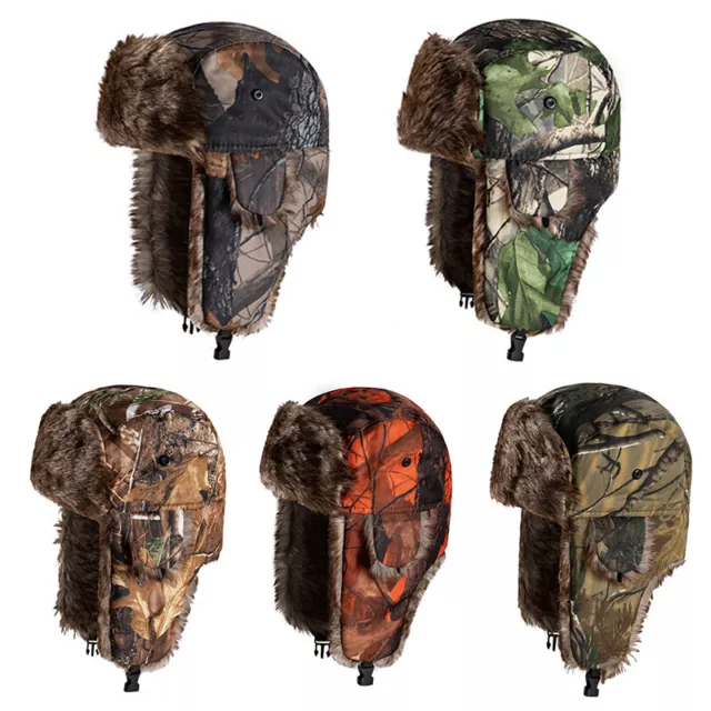 Uomo Aviatore Colbacco Inverno Paraorecchie Caldo Viso Berretto da Sci Outdoor