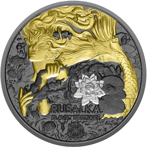 RUSALKA Slavic Bestiary Multimetal 2 Oz Silver Coin 1000 Francs Cameroon 2023