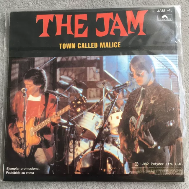 THE JAM  Town Called Malice Spain Promo Press Rare 1980  7” Vinyl Paul Weller