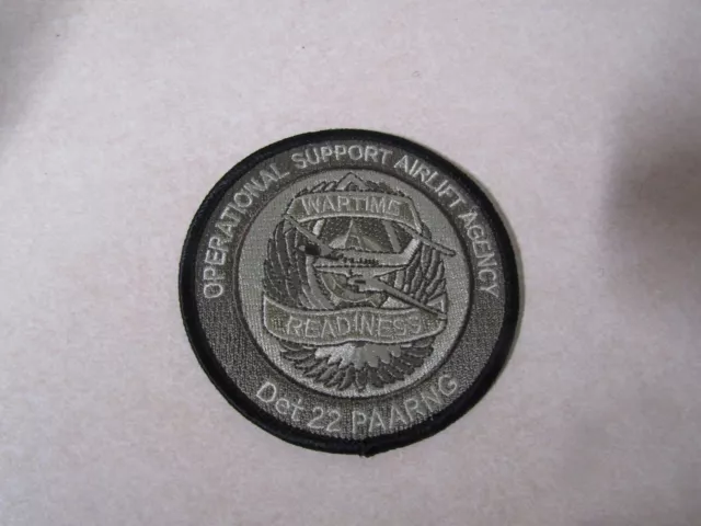 Military Patch Sew On Det 22 Paarng Operational Support Airlift Agency Wartime R