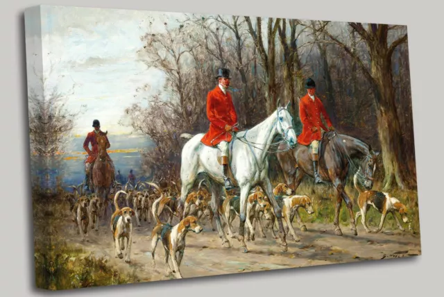 The End Of A Fox Hunting Day  Canvas Wall Art Picture Print