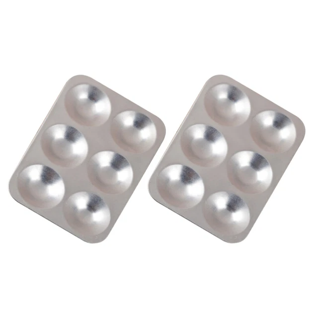 2 Pcs Aluminiumpalette Farbpaletten Aus Metall Malen Kunst-Kit