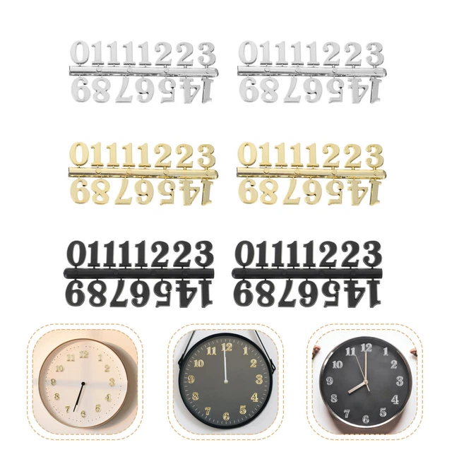 EXCEART Kit Chiffres Bois Arabes Pour Horloge – Accessoire DIY Élégant Et Durable