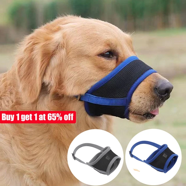 Dogs Safety Muzzle Adjustable Breathable Mouth Cover Anti-Barking Biting Chewing