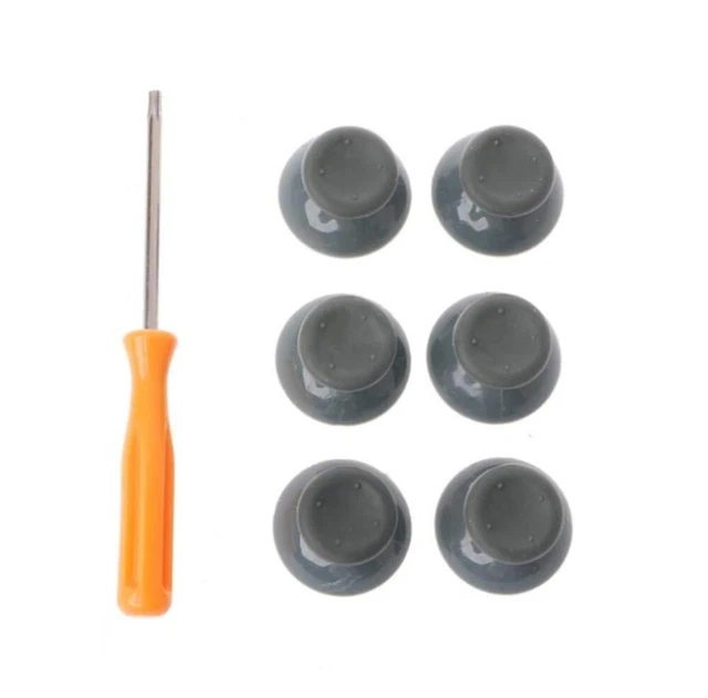 7-in-1 Analog Thumb Stick Caps - T8 Screwdriver Tool for Xbox 360 (Gray)