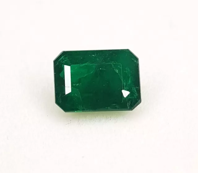 1.60 Ct Émeraude Naturelle Vert Vif AA+ Qualité Top Grade Zambie Octogone...