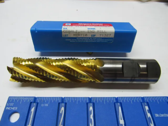 Niagara 1" Long 5-Flute Single End Tin Coated Cobalt Roughing End Mill