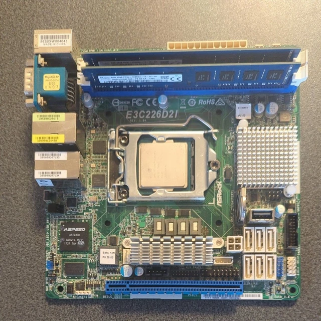 PLACA MADRE DE servidor ASRock Rack E3C226D2I Mini-ITX LGA1150