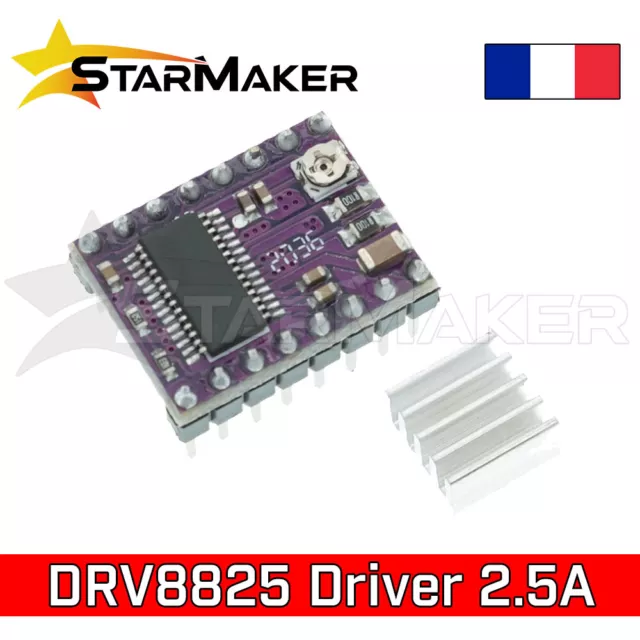 DRV8825 Contrôleur driver stepper motor 2.5A - CNC Imprimante 3D (upgrade A4988)