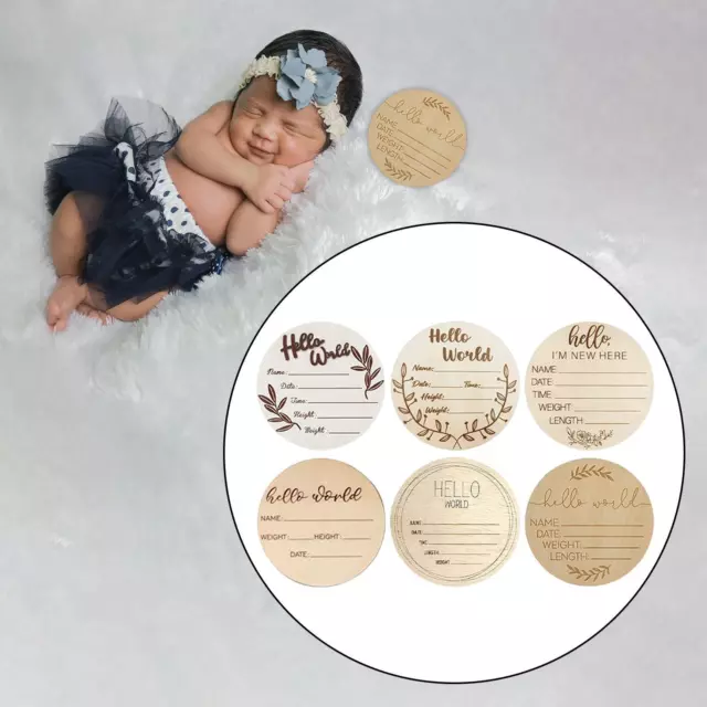 18Pcs Baby Monthly Milestone Wooden Cards for Newborn Registry Shower Gifts