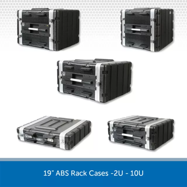 19" ABS Rack Case | 2U 3U 4U 6U 8U 10U | Flight Case Rack Mount Equipment DJ PA