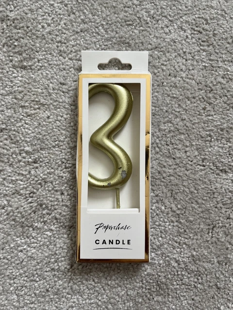 Paper Chase candela compleanno 3 oro