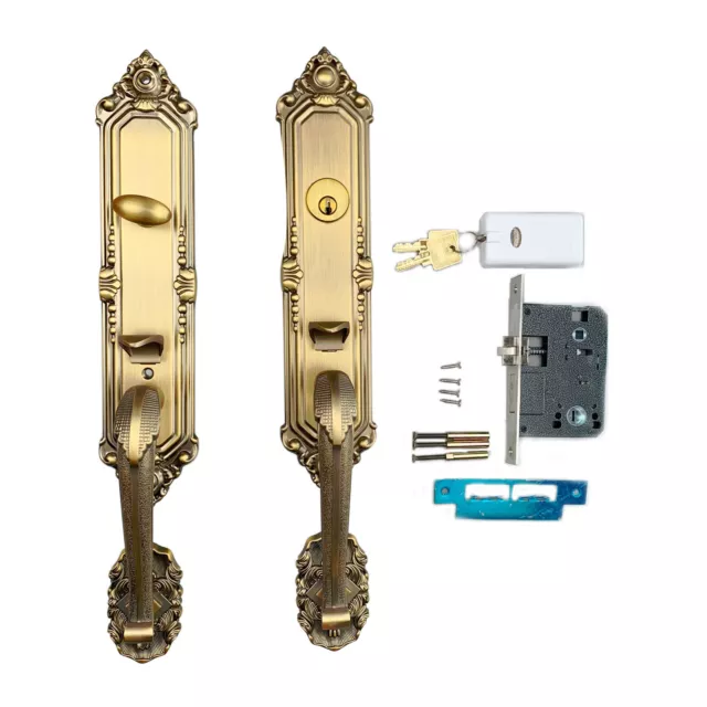 Gove European style Villa Luxurious Exterior Entry Door Handlesets Mortise Lock 3