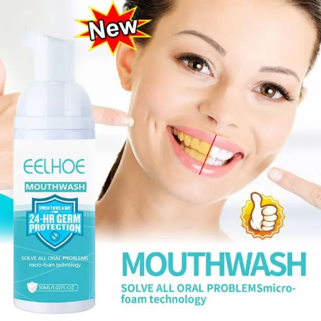 NUEVO enjuague bucal Teethaid, espuma blanqueadora dental como nuevo eliminación de manchas - 30 ml-