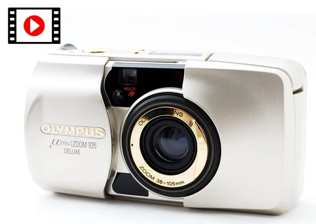 【MINT】 Olympus µ mju Zoom 105 Deluxe Gold Point & shoot Film Camera From JAPAN