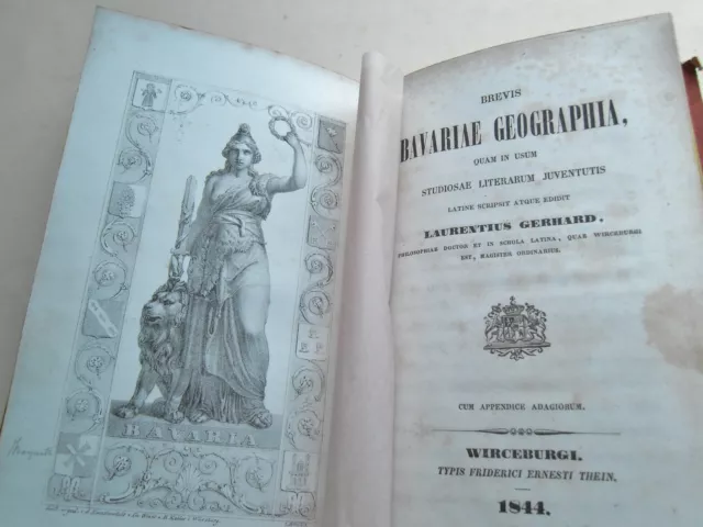 Bayern - Brevis Bavariae Geographia 1844 Lorenz Gerhard Heimatkunde Sprichwörter