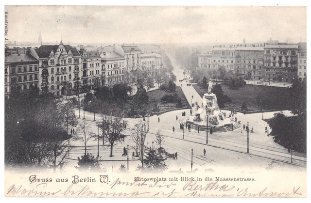 AK  Gruß aus Berlin  - Lützowplatz mit Blick in die Maassenstrasse  1905   (A30)