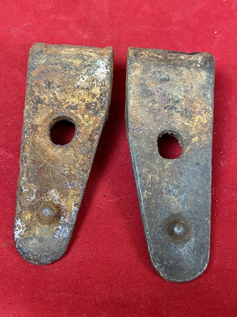 Pair Antique Pintle Hinges ~ 3 3/4"L x 1 3/8" ~ Old Barn Door Hardware 7