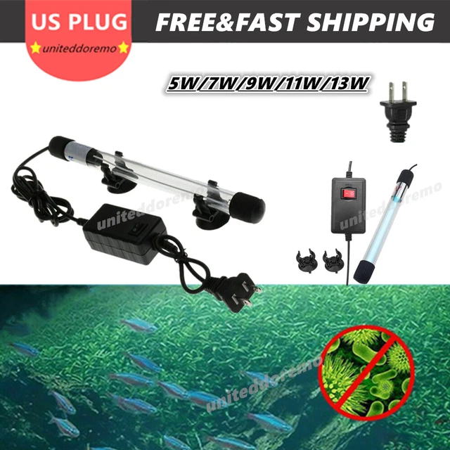 Fish Tank Germicidal  UV Light Sterilizer Pond Aquarium Submersible Clean Lamp