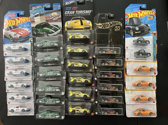 Hot wheels Mixed Porsche Lot Of 30 Rare