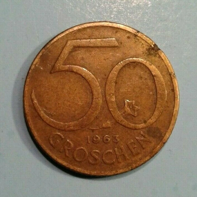 Austria 50 Groschen coin 1963