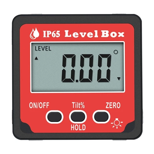 Digital Level Angle Gauge 360 Mini Measuring Digital Inclinometer Magnetic Base
