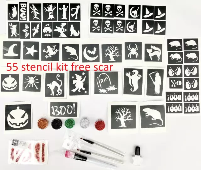 KITS TATOUAGE HALLOWEEN PAILLETTES toutes tailles VOUS choisissez dans le menu déroulant 3