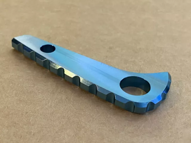 Blue Anodized Titanium Back Spacer For Spyderco Paramilitary 2 (C81)