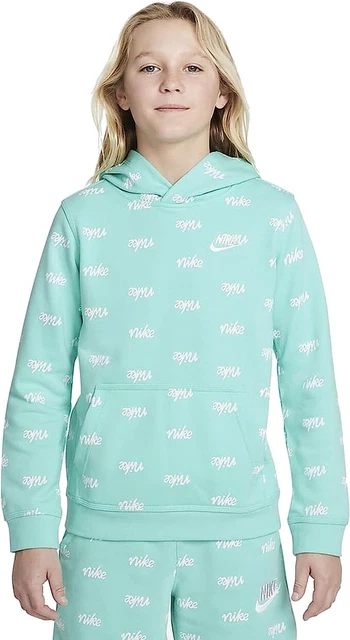 Nike Sportswear Big Kids' (Boys') Printed Pullover Hoodie (Large, Tropical Twist