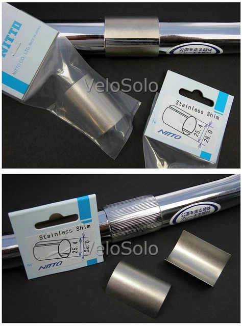 NITTO HANDLEBAR SHIM - fit 25.4mm bar to 26.0mm stem - track fixed adaptor Japan NITTO HANDLEBAR SHIM - fit 25.4mm bar to 26.0mm stem - track fixed adaptor Japan