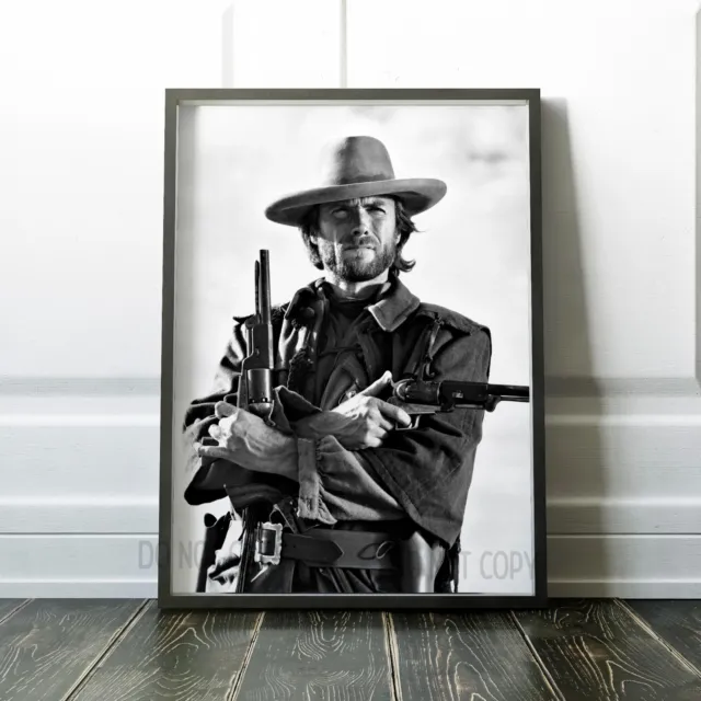 Clint Eastwood in The Outlaw Josey Wales 1975 Premium Art Print