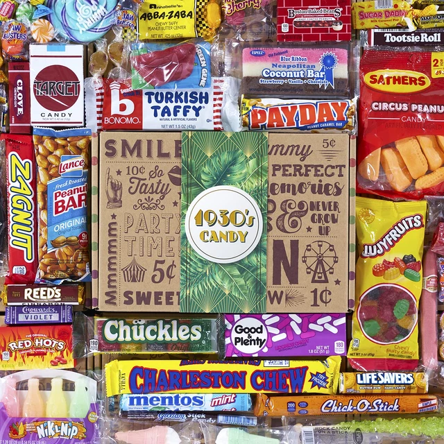 RETRO DECADE CANDY GIFT BOX - Nostalgia Candies - Flashback Assorted Gift Basket
