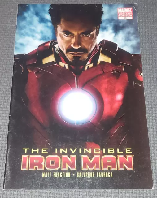 INVINCIBLE IRON MAN #25 2010 Robert Downey Jr. Photo 1:10 Variant Cover Marvel