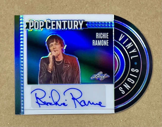 2024 LEAF POP Century Richie Ramone Auto 3/10 Autographe Panneaux