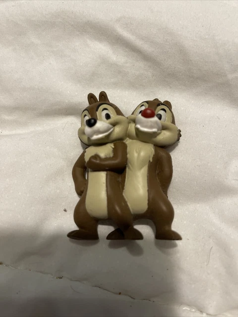 Walt Disney's Chip & Dale Cake Toppers PVC Figurine Disney McDonalds Toy Vintage