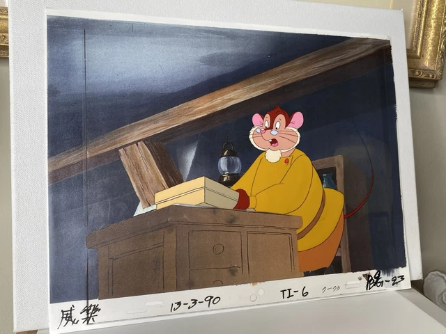 Cellule D'animation Originale Fievel Goes West (Don Bluth) - Production Vintage Des Années 80