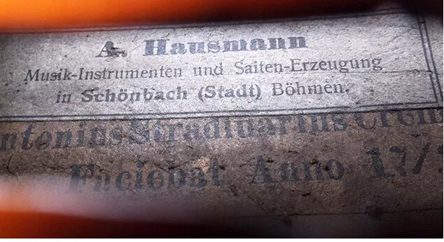 OLD GERMAN STRADIUARIUS VIOLIN A. HAUSMANN - VIDEO- ANTIQUE バイオリン скрипка 169