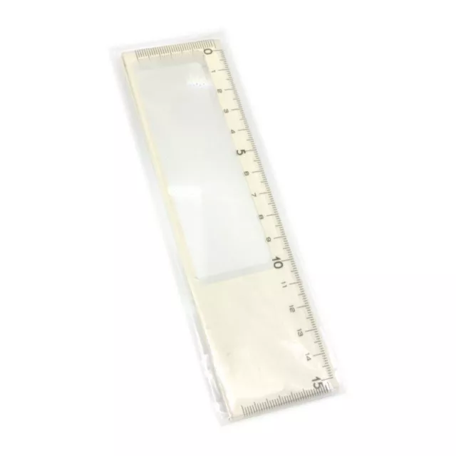 Acrylic Ruler with built in Magnifying Lens Window 15 30 36 cm - Lens 2