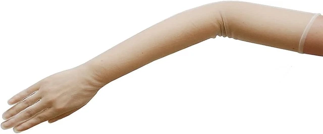 23.5" Long Gorgeous Sheer Gloves Slip-On Opera Length 16BL