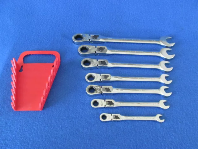 Craftsman 7 Piece Metric 12 Point Ratcheting Locking Flex Head Wrench Set ~ USA