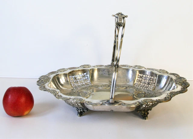Antique Silver Plated Serving / Fruit Bowl by Richard Richardson Sheffield 1890s