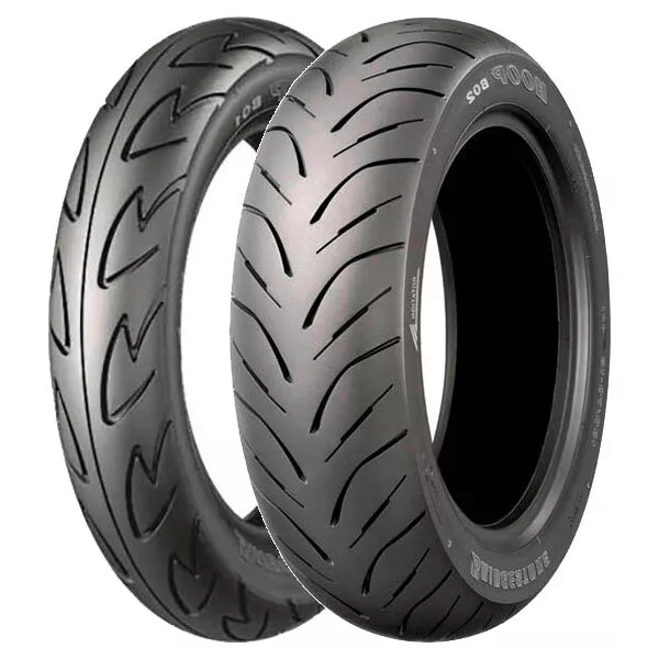 Paar Motorradreifen Bridgestone 100/90-10 56J Hoop B01 + 130/60-13 53L Hoop Q0T